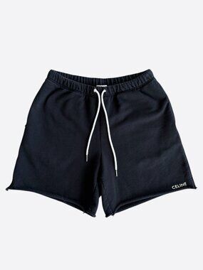 Celine Black & White Logo Shorts